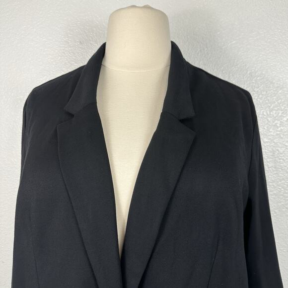 Old Navy Blazer Womens XXL Black Double Weave Classic Office Preppy Minimalist - Picture 4 of 12